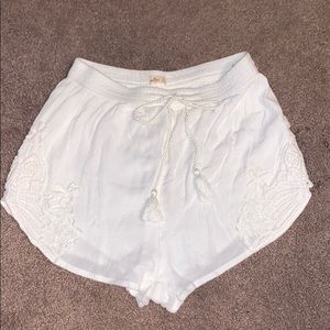 White cotton dressy shorts